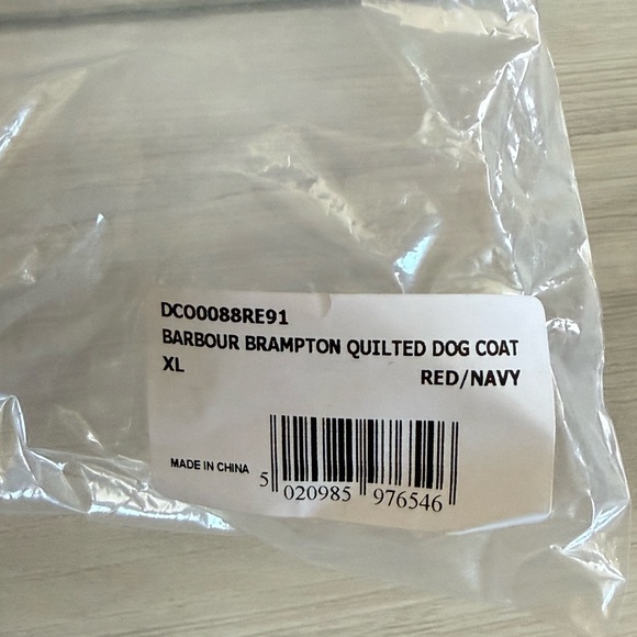 Barbour Brampton Quilted Dog Coat Navy XL NWT IN PACKAGE - Picture 9 of 10